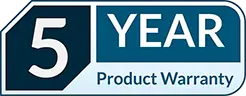 5 Year Product Warranty