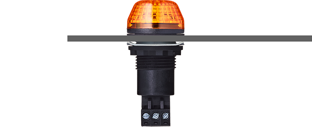 IBS M22 panel mount LED steady/flashing beacon